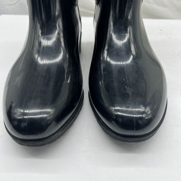 Tommy Hilfiger  Women’s Freza Black Quilted Rain Boots Size 8 - Picture 3 of 14